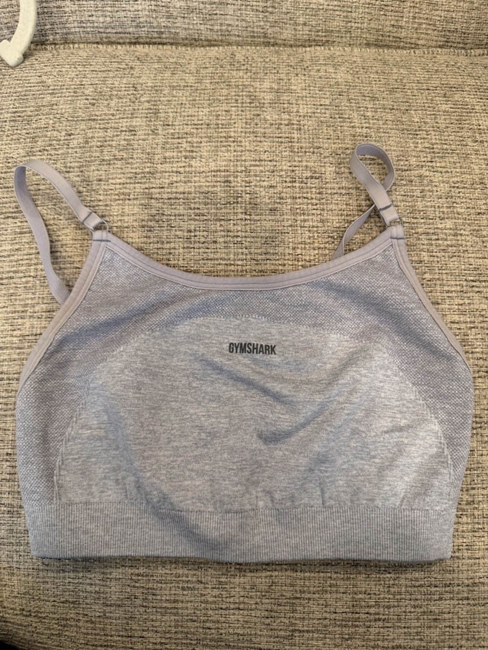Gymshark Purple-Grey Seamless Crop Sports Bra